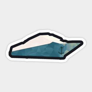 Polygon ship Sticker